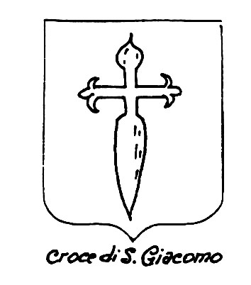 Imagen del término heráldico: Croce di S.Giacomo